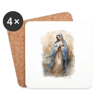 Heilige Maria Maria Madonna Mariana Jungfrau Maria Heilig - Untersetzer (4er-Set) - Weiß - Vorne