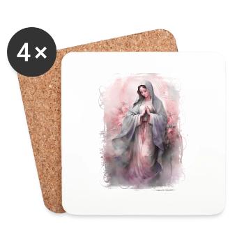 Sainte Marie Marie Vierge Marianne Vierge Marie Sainte - Dessous de verre (lot de 4) - blanc - Devant