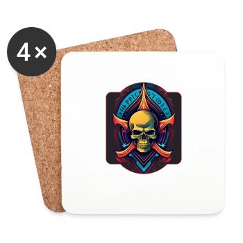 Rock 'N' Death - Dessous de verre (lot de 4) - blanc - Devant