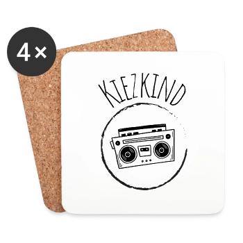 Kiezkind - Untersetzer (4er-Set) - Weiß - Vorne