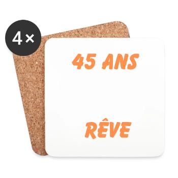 45 ans et toujours un corps de rêve - Dessous de verre (lot de 4) - blanc - Devant