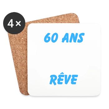 60 ans et toujours un corps de rêve - Dessous de verre (lot de 4) - blanc - Devant