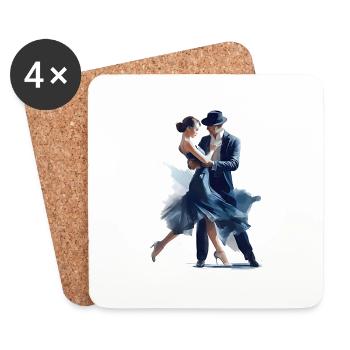 Dance sport is a creative form of expression - Coasters (set of 4) - white - Front