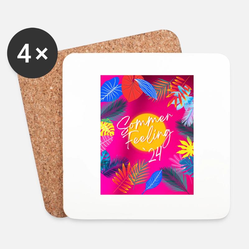 Sommer feeling 24 - Untersetzer (4er-Set) - Weiß