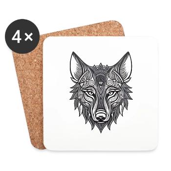 Wolf Rev - Untersetzer (4er-Set) - Weiß - Vorne