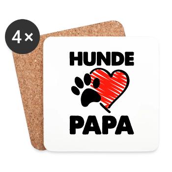 hunde papa - Untersetzer (4er-Set) - Weiß - Vorne