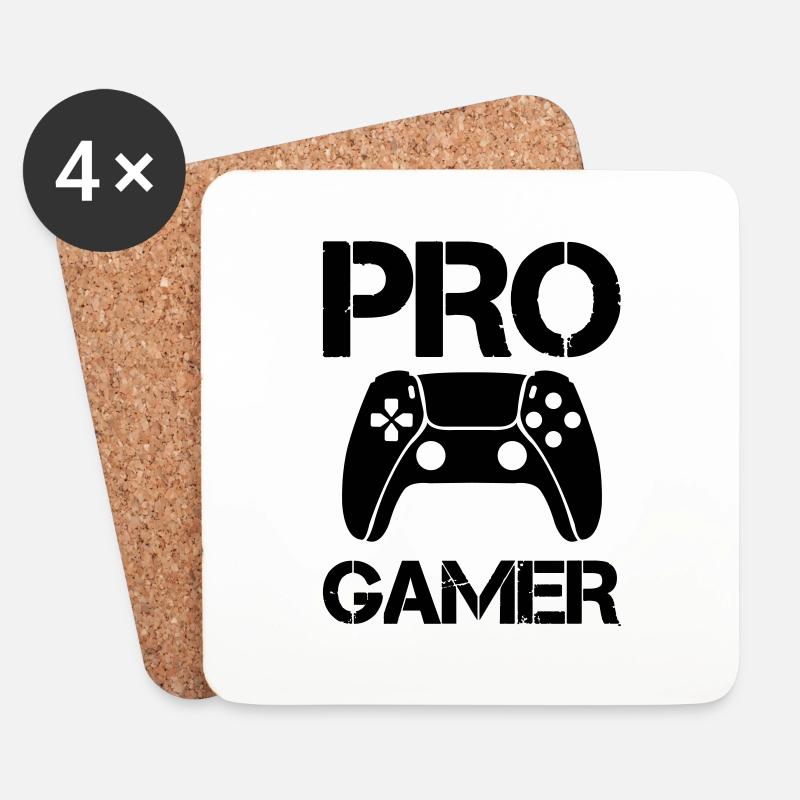 pro gamer - Untersetzer (4er-Set) - Weiß