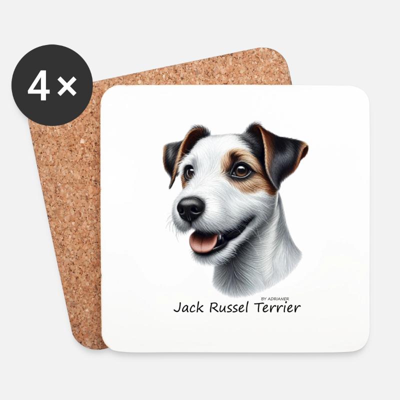 Jack Russel Terrier 003 - Untersetzer (4er-Set) - Weiß