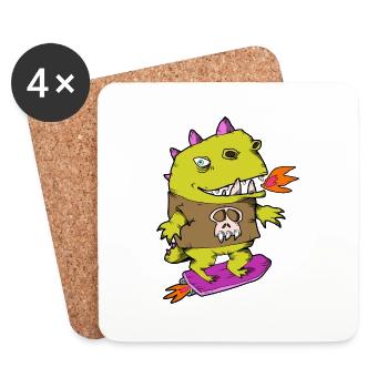 brutus - Dessous de verre (lot de 4) - blanc - Devant
