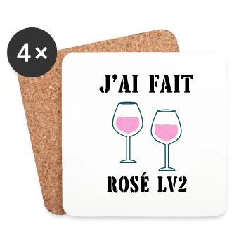 rosé lv2 - Dessous de verre (lot de 4) - blanc - Devant