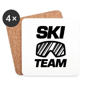 Ski Team - Coasters (set of 4) - white - Front