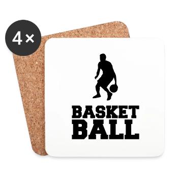 basketball - Untersetzer (4er-Set) - Weiß - Vorne