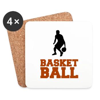 basketball - Untersetzer (4er-Set) - Weiß - Vorne