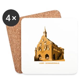 Lahr Schwarzwald Rathaus Baden-Würtemberg - Untersetzer (4er-Set) - Weiß - Vorne