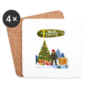 EOD Christmas - Coasters (set of 4) - white - Front
