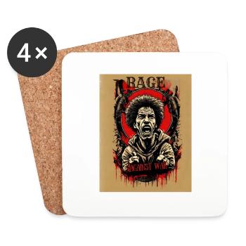 Rage contre la guerre - Dessous de verre (lot de 4) - blanc - Devant