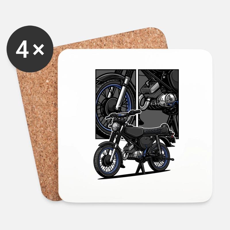 S51 (Tuning) // Illustration - Untersetzer (4er-Set) - Weiß