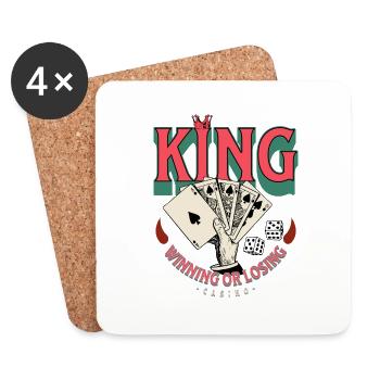 The King of Poker 2 - Dessous de verre (lot de 4) - blanc - Devant