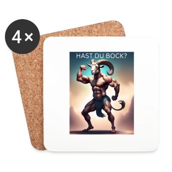 129583563 326704854 Hast du Bock - Untersetzer (4er-Set) - Weiß - Vorne