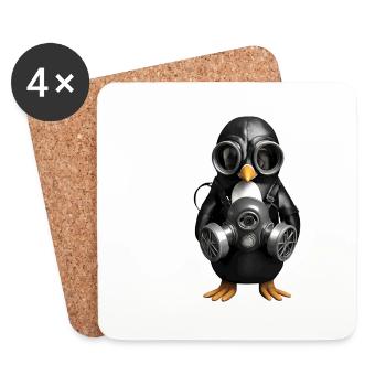 Pinguin - Untersetzer (4er-Set) - Weiß - Vorne