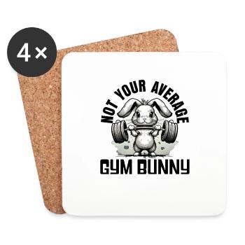 Not Your Average Gym Bunny - Coasters (set of 4) - white - Front
