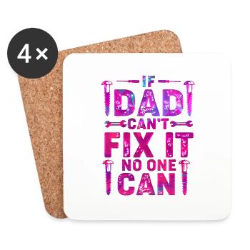 Grand-père, grand-mère, grand-père, grand-mère, papa, maman, - Dessous de verre (lot de 4) - blanc - Devant