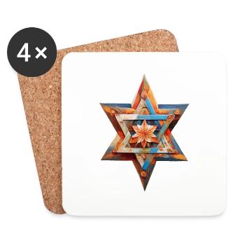 Israel Stand with Israel - Coasters (set of 4) - white - Front