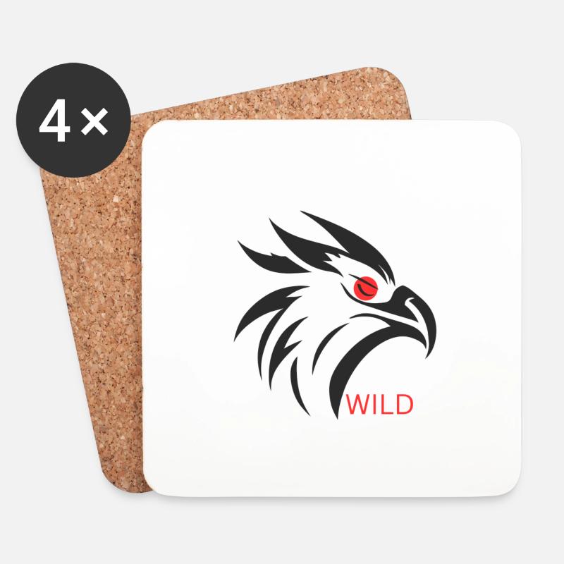 Wild - Untersetzer (4er-Set) - Weiß