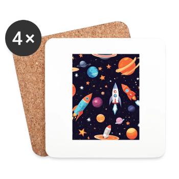 Explorez l infini - Dessous de verre (lot de 4) - blanc - Devant