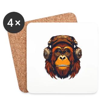 Orangutan - Coasters (set of 4) - white - Front