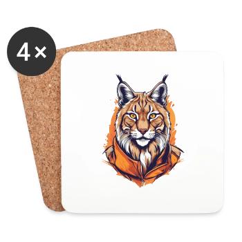 Lynx - Dessous de verre (lot de 4) - blanc - Devant
