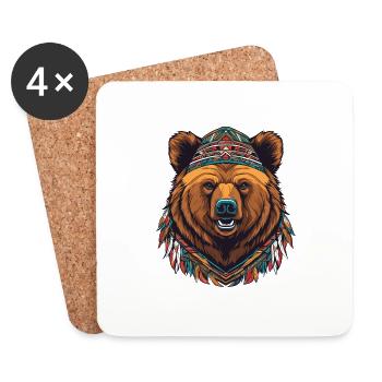 Bear - Coasters (set of 4) - white - Front