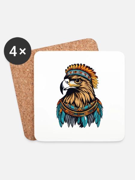 Eagle - Coasters (set of 4) - white