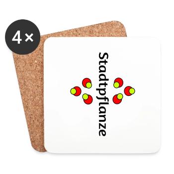 Stadtpflanze - Untersetzer (4er-Set) - Weiß - Vorne