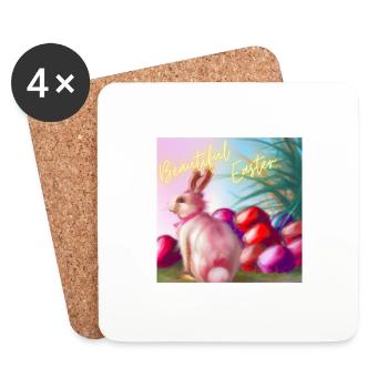 Bezaubernde Ostern - Untersetzer (4er-Set) - Weiß - Vorne