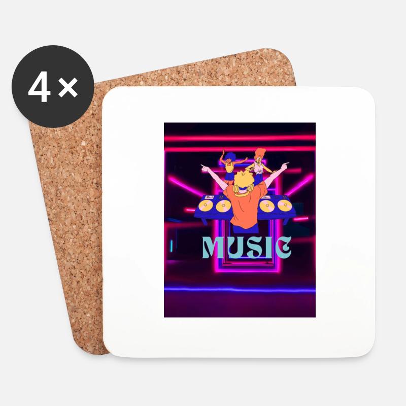 Musik - Untersetzer (4er-Set) - Weiß