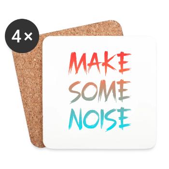 Make Some noise - Coasters (set of 4) - white - Front