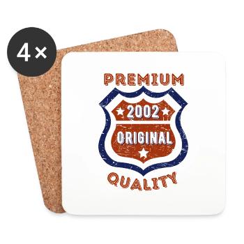 Qualité premium 2002 - Dessous de verre (lot de 4) - blanc - Devant