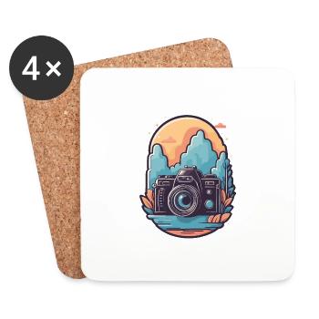 Forest Lens - Dessous de verre (lot de 4) - blanc - Devant