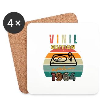 Vinyl Edition: Best Since 1964 - Retro Music - Coasters (set of 4) - white - Front