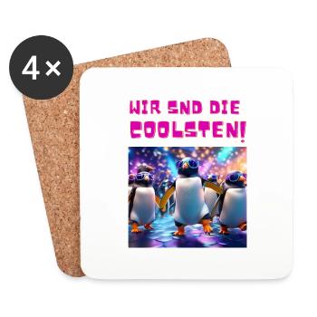 Die Coolsten! - Untersetzer (4er-Set) - Weiß - Vorne