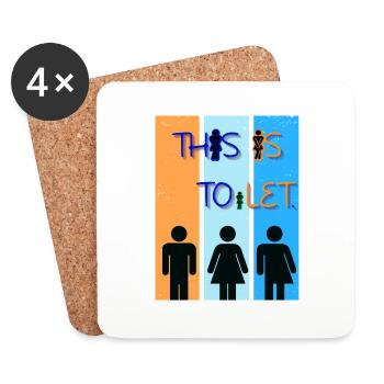 C’est TOiLET - Dessous de verre (lot de 4) - blanc - Devant