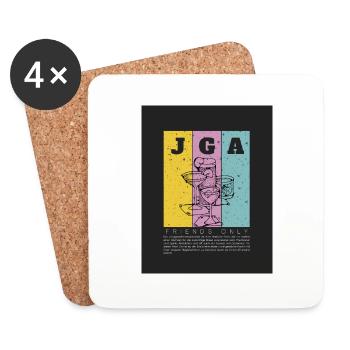 JGA Cocktail - Untersetzer (4er-Set) - Weiß - Vorne