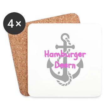 Hamburger Deern - Untersetzer (4er-Set) - Weiß - Vorne