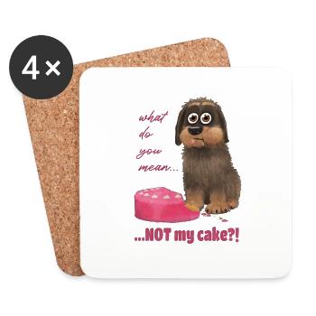 not my cake - Coasters (set of 4) - white - Front
