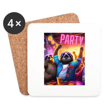 Party - Untersetzer (4er-Set) - Weiß - Vorne