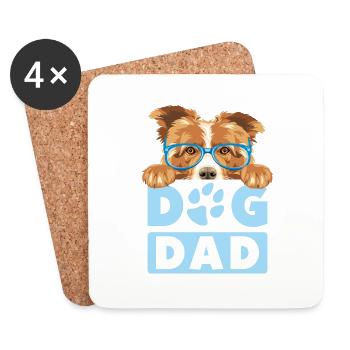 Border Collie Hund DAD - Untersetzer (4er-Set) - Weiß - Vorne