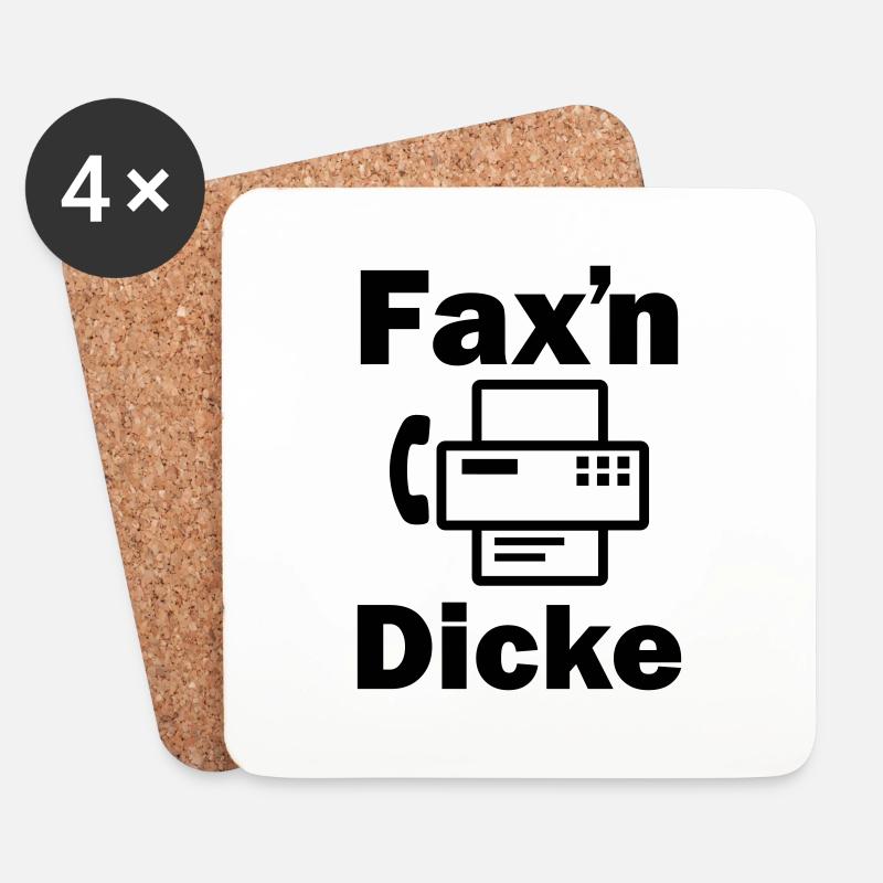 FAX'N DICKE ALTES FAXGERÄT - Untersetzer (4er-Set) - Weiß