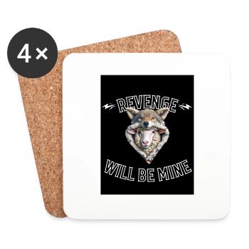 Revenge will be mine - Coasters (set of 4) - white - Front