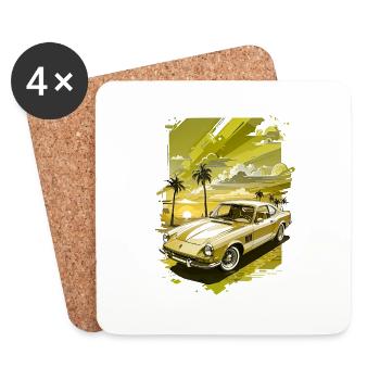 los angeles usa america california graffitti miami - Coasters (set of 4) - white - Front